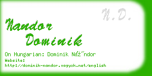 nandor dominik business card